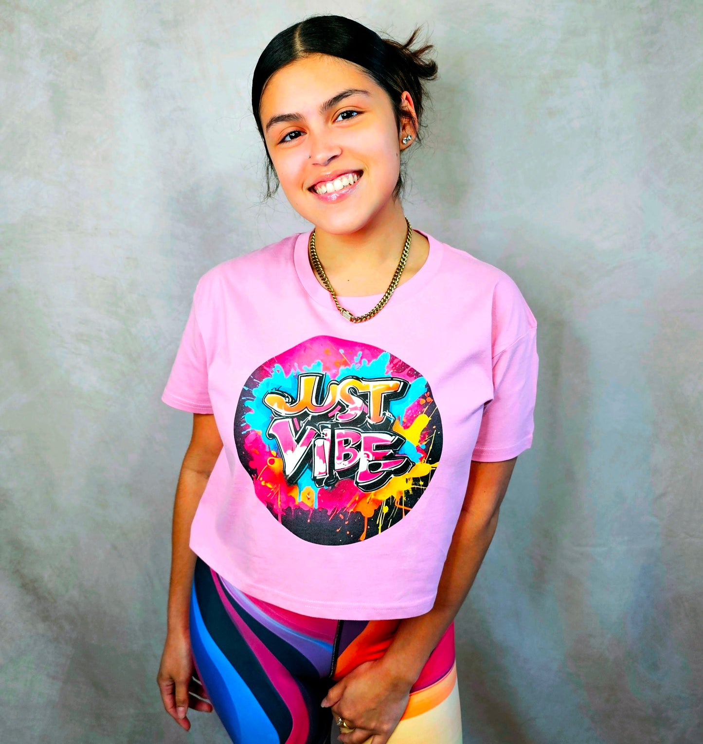 The Graffiti Collection: Just Vibe Crop Top