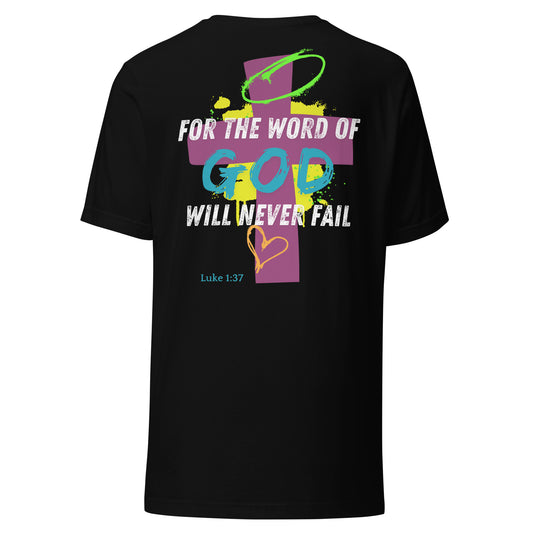 Vibes of Faith Collection: Luke 1:37 Faith Vibes Crew - Dark Colors